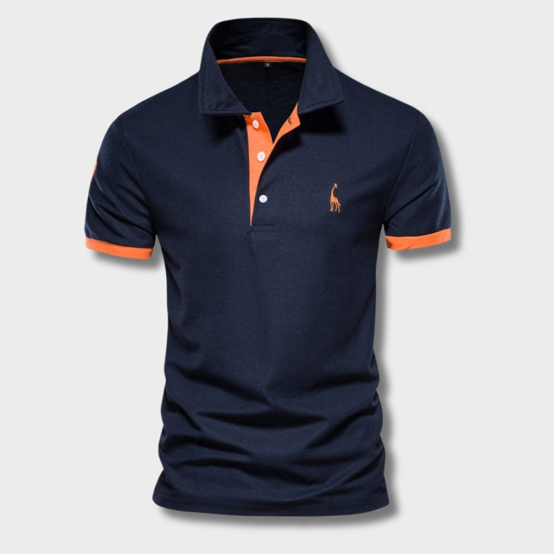 Berake | Zweifarbiges Polo mit sportlichem Akzent-Design