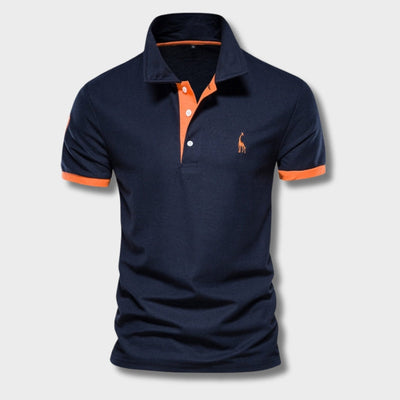 Berake | Zweifarbiges Polo mit sportlichem Akzent-Design