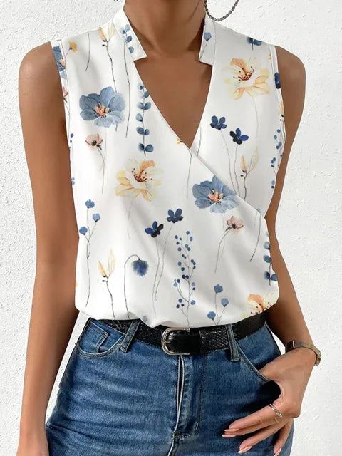 Damen Sommertop V-Ausschnitt – Leichtes Casual Shirt
