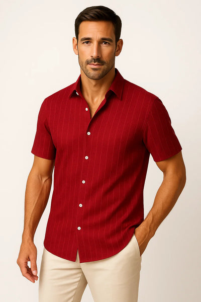 Modernes Kurzarmhemd mit Knopfleiste