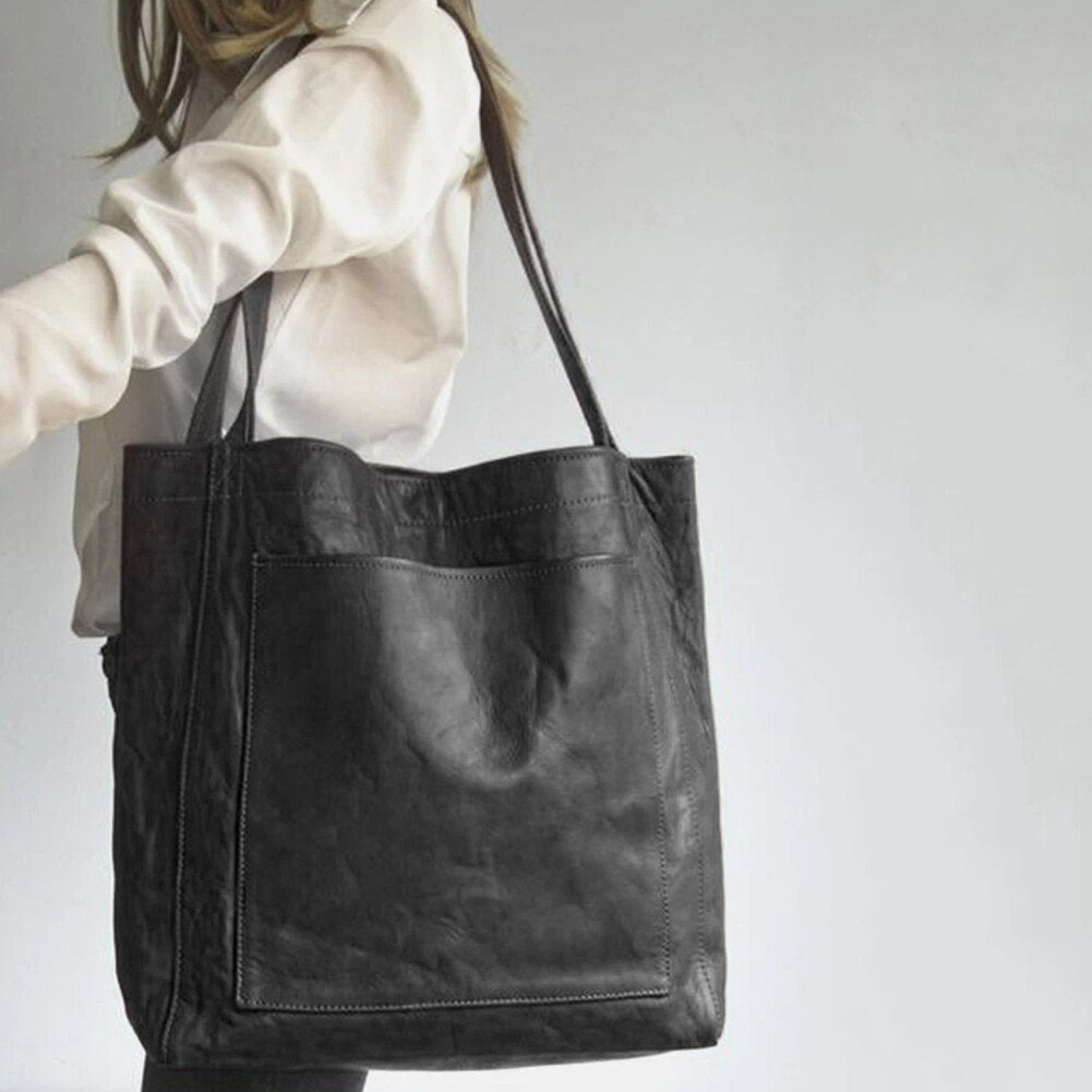 Luxuriöse vegane Lederhandtasche – Geräumige & stilvolle Tasche