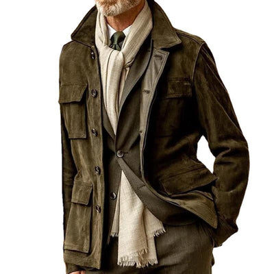 Herren Modischer Wildleder-Mantel Aliams