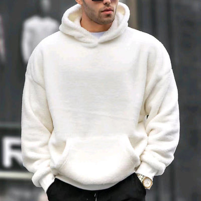 Herren Oversized Kuschelpullover mit Kapuze Aliams