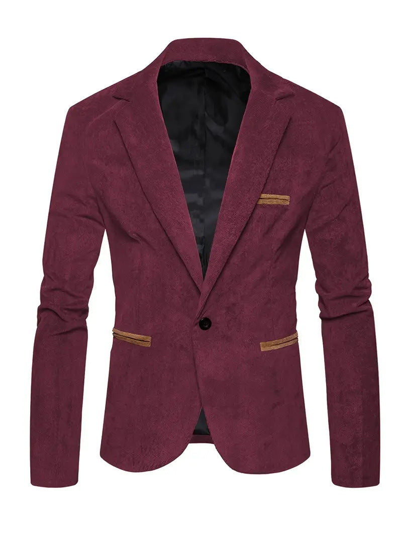 Herren modischer Wildlederblazer mit strukturierter Oberfläche Aliams
