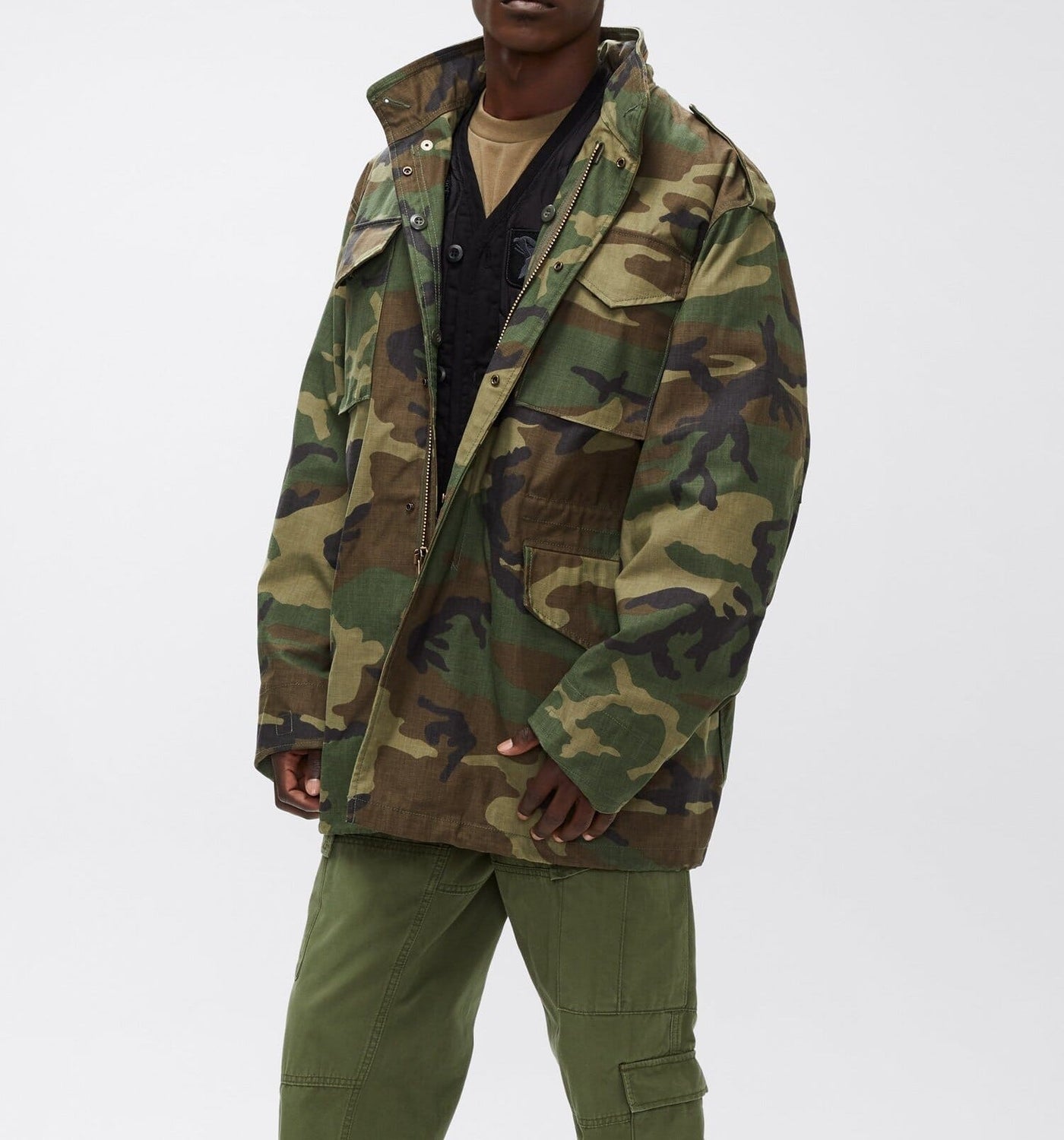 Herren multifunktionale Parkajacke mit praktischen Taschen und modernem Stehkragen Aliams
