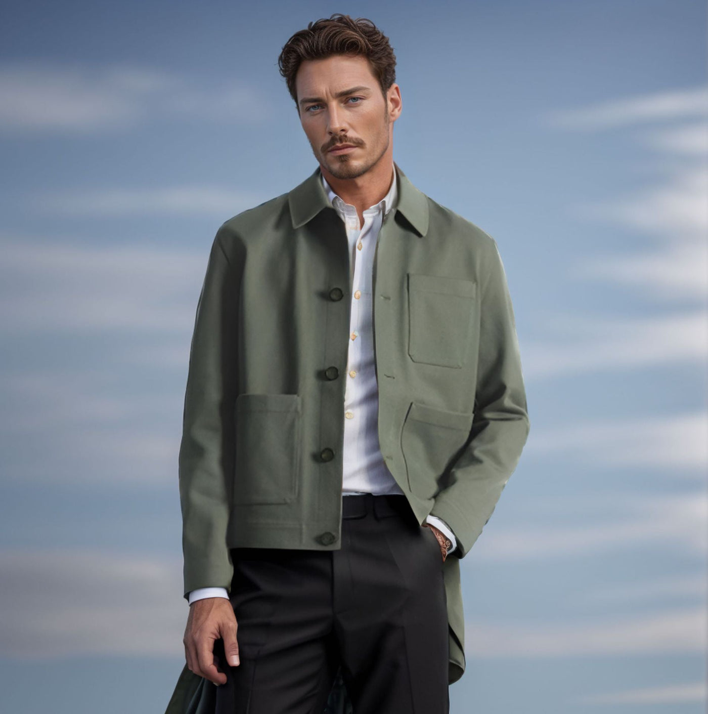 Herren modischer Utility-Casual-Jacke Aliams