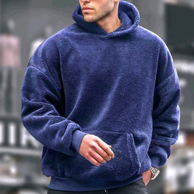 Herren Oversized Kuschelpullover mit Kapuze Aliams