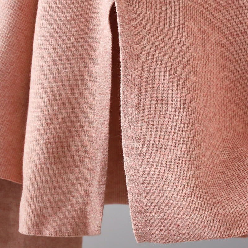 Knopfbesetztes Strickset für Damen