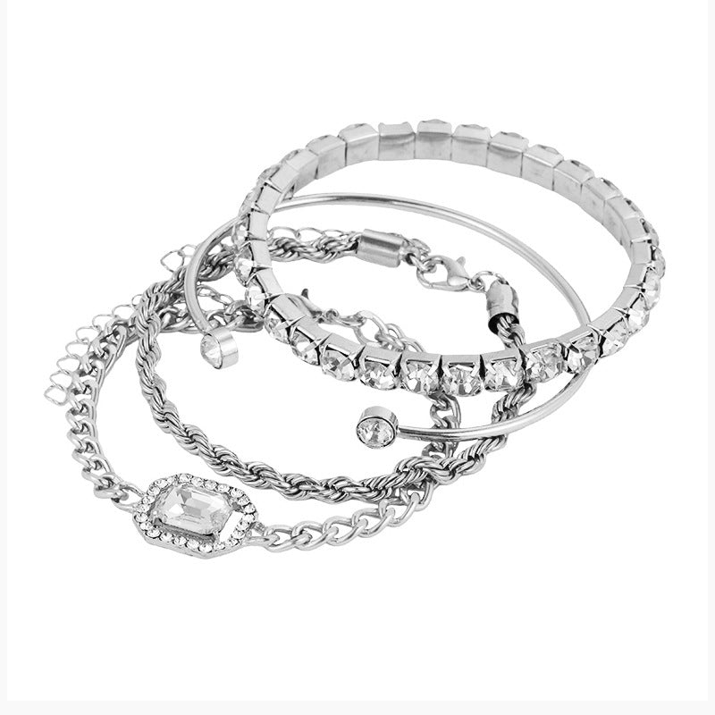 Damen Armband-Set mit Glasperlen -Tragekomfort - Eleganter Stil