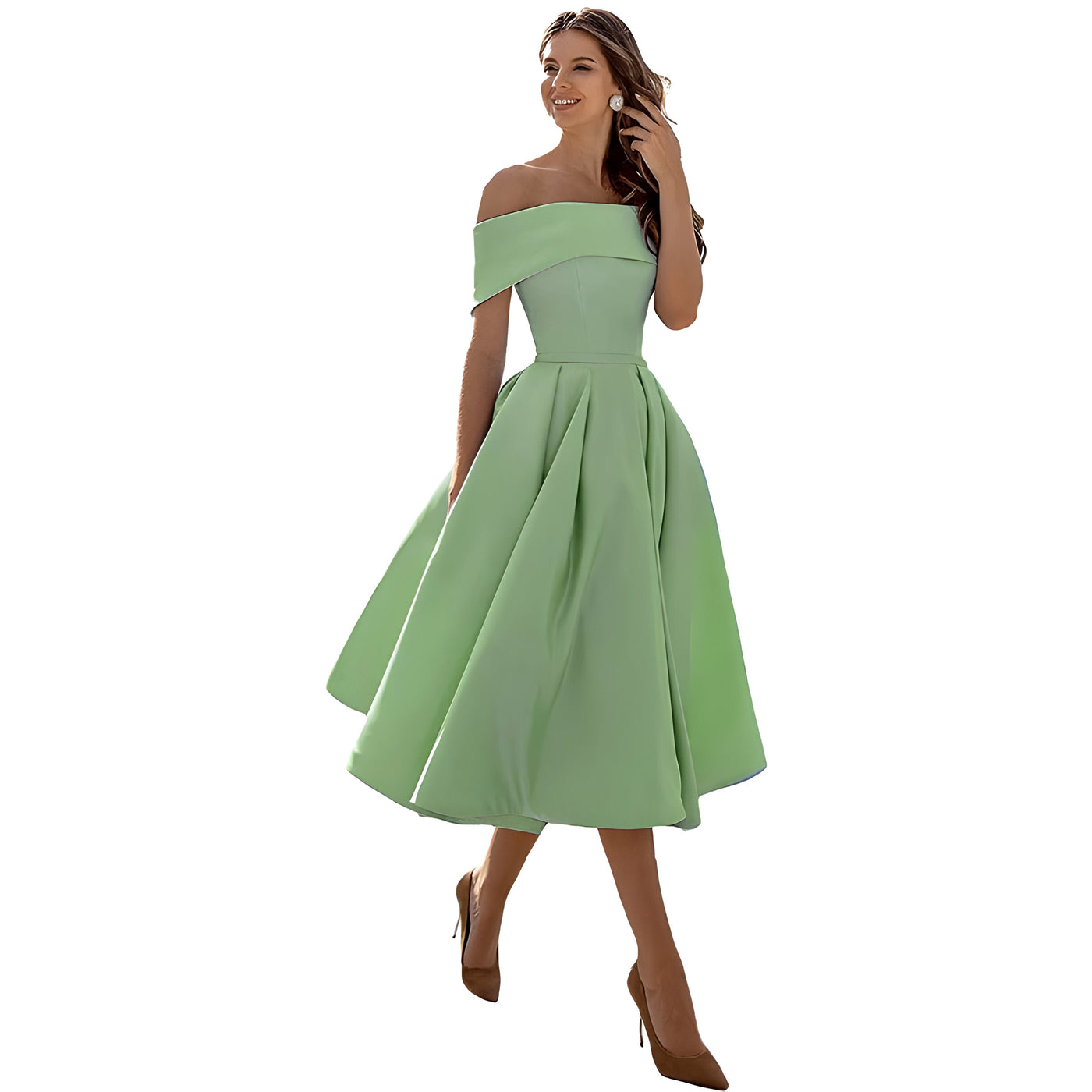 Dearbhla  | Fashion Casual Trägerloses Satin Partykleid