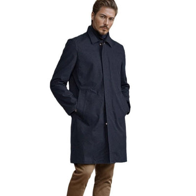 Herren zeitlos eleganter Mantel mit praktischen Taschen Aliams