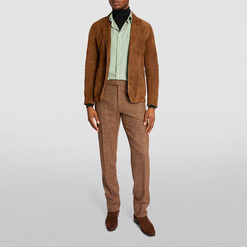 Herren modischer Wildlederblazer Aliams