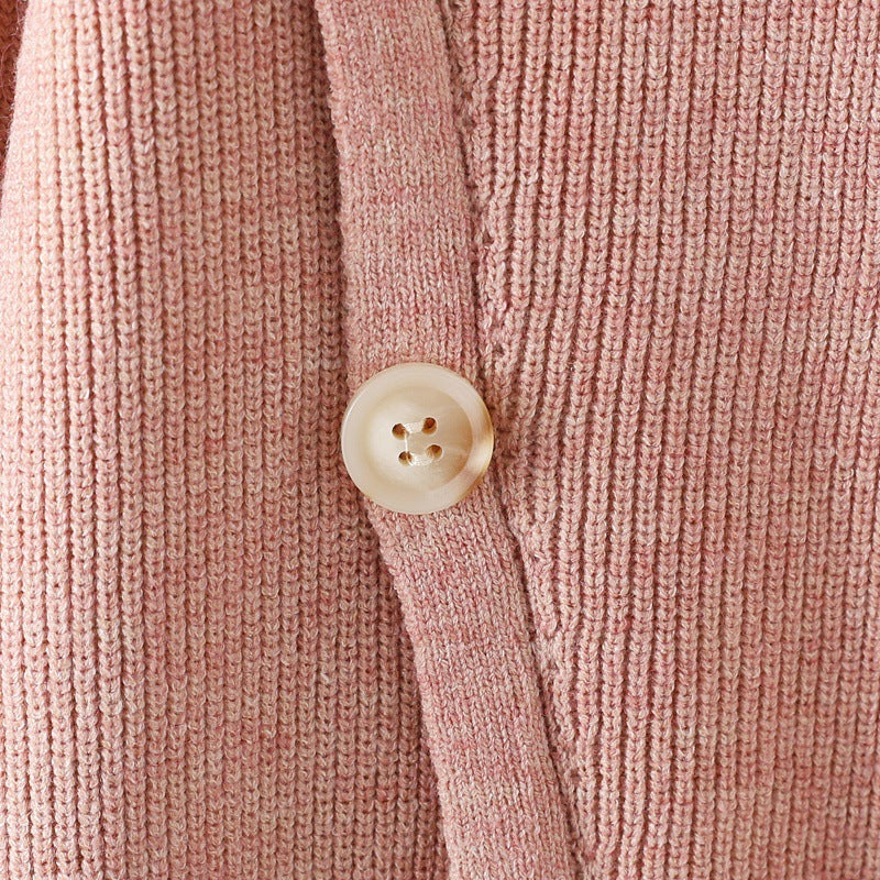 Knopfbesetztes Strickset für Damen