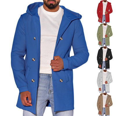 Herren modische Parkajacke mit praktischen Taschen und Kapuze Aliams