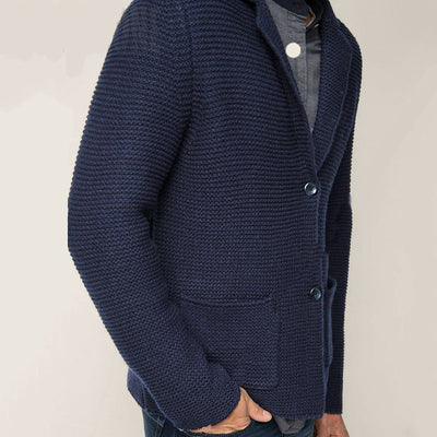 Herren Strickblazer mit strukturiertem Design und praktischen Taschen Aliams
