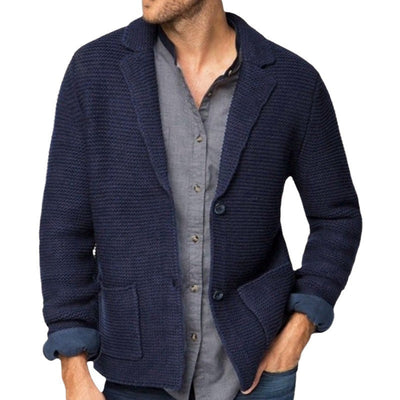 Herren Strickblazer mit strukturiertem Design und praktischen Taschen Aliams