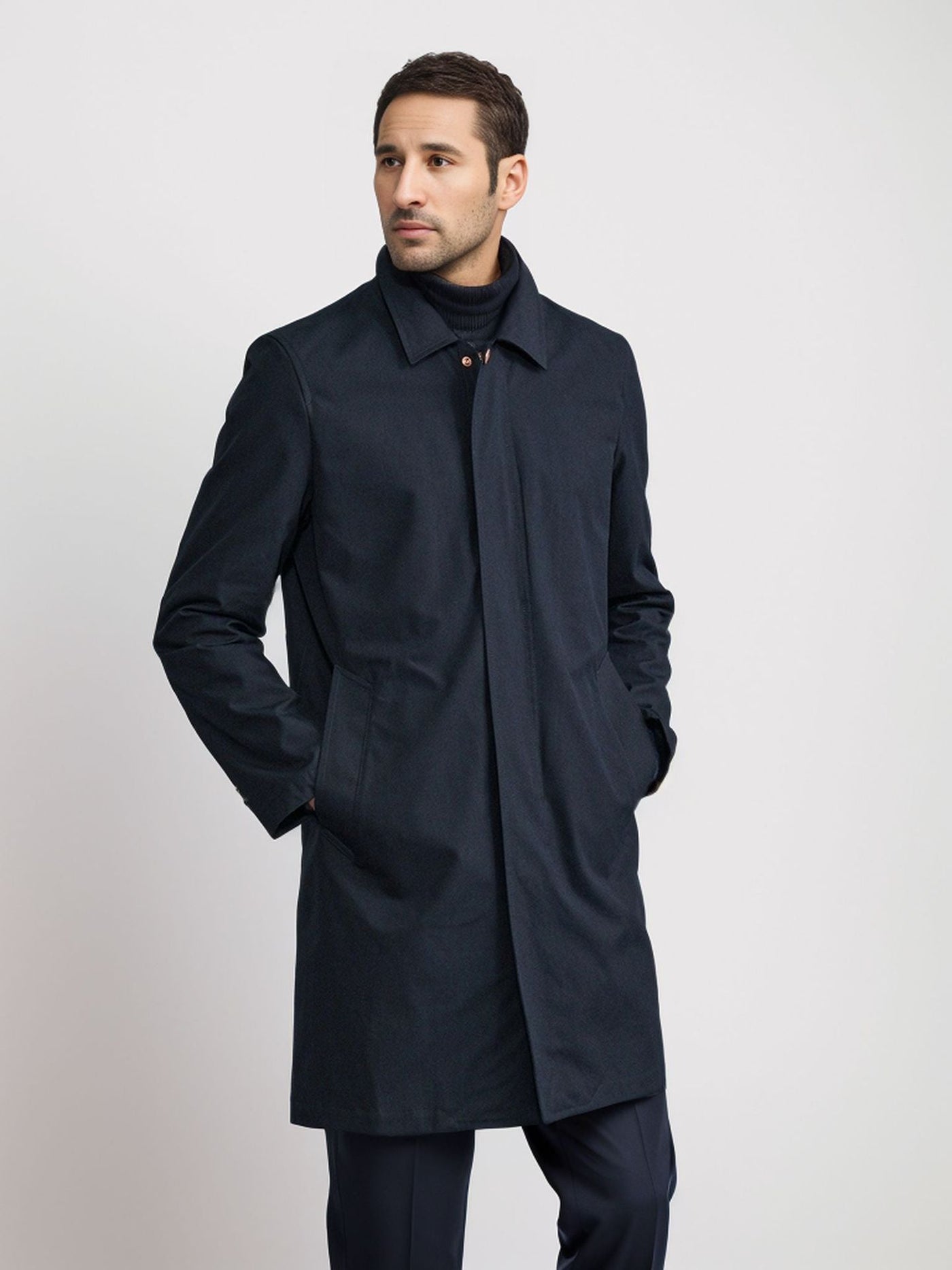 Herren zeitlos eleganter Mantel mit praktischen Taschen Aliams