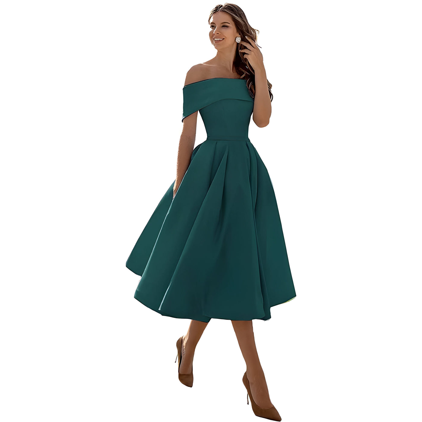 Dearbhla  | Fashion Casual Trägerloses Satin Partykleid