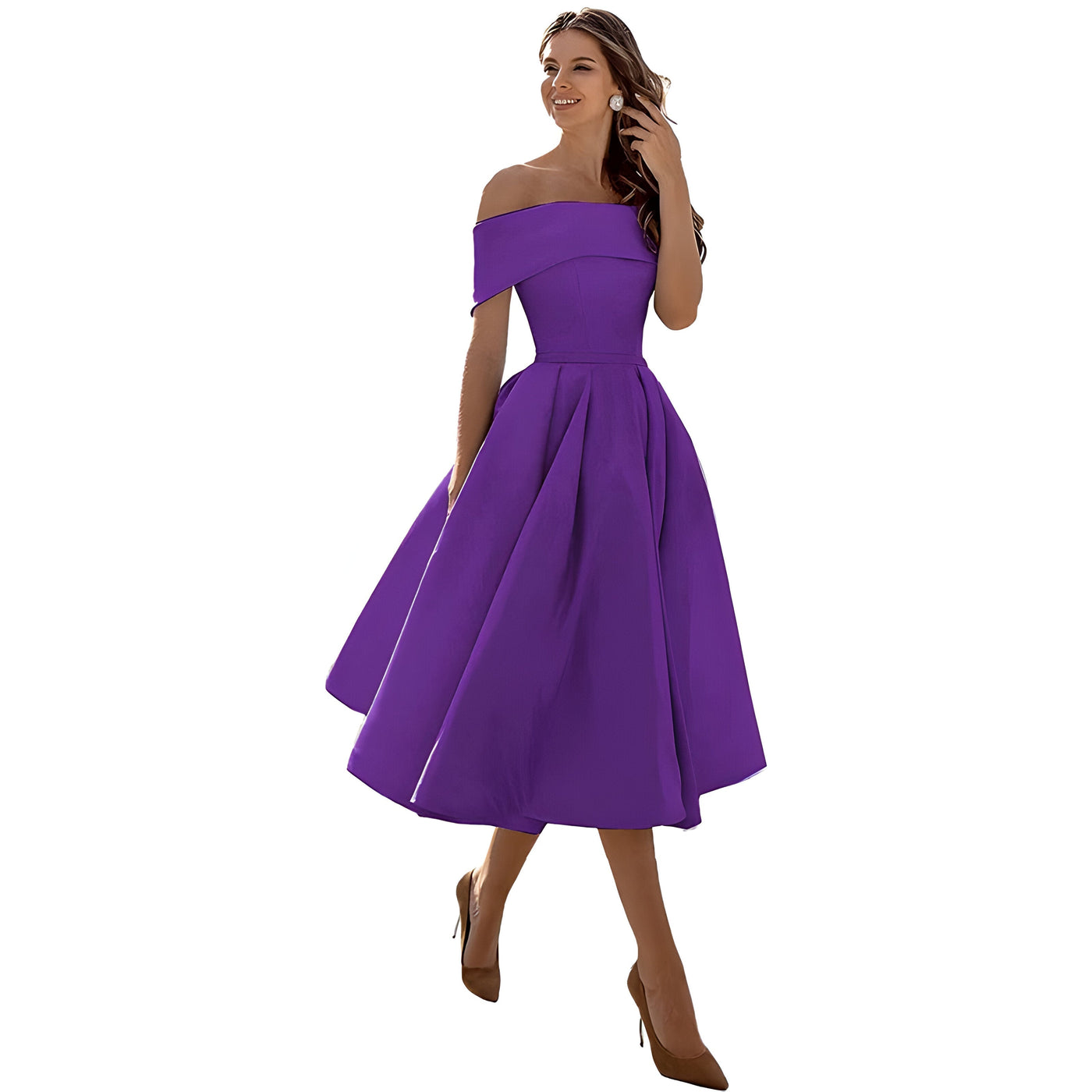 Dearbhla  | Fashion Casual Trägerloses Satin Partykleid