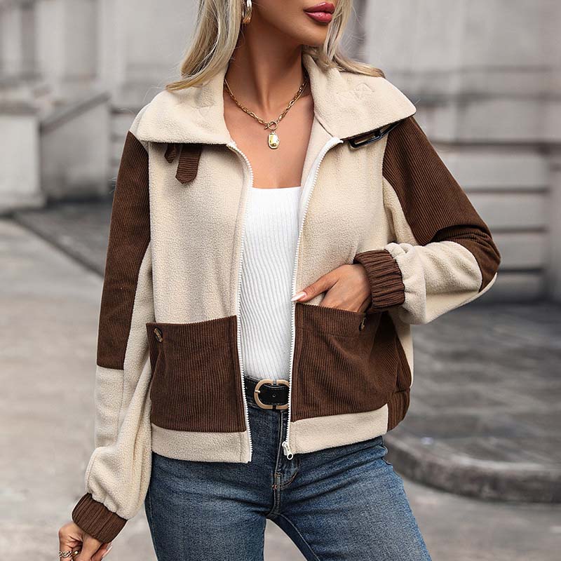 Verstellbare Kragenjacke für Damen