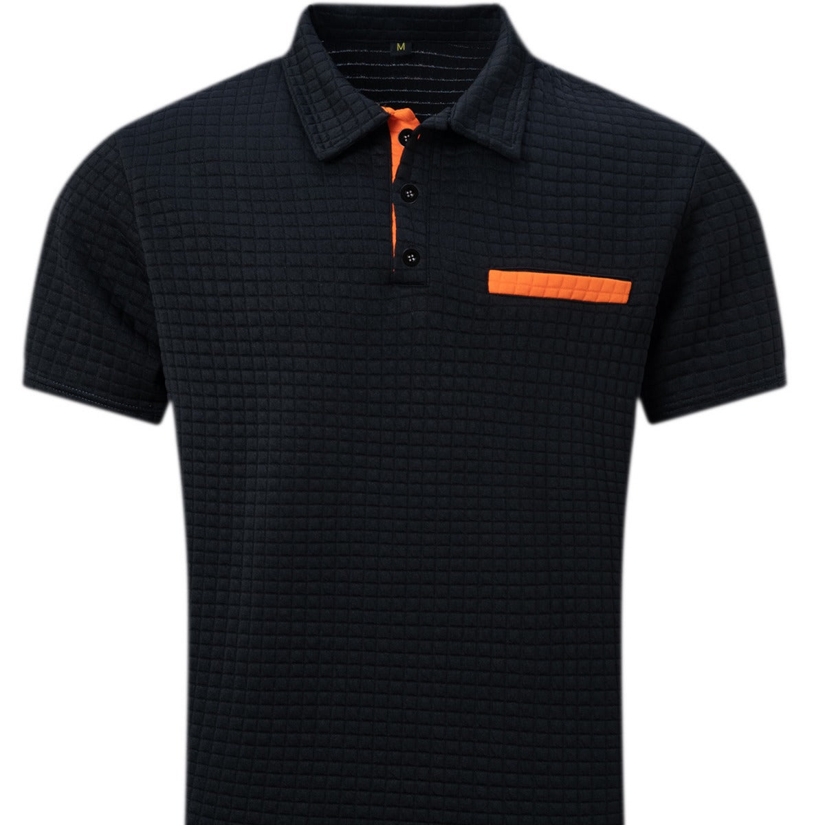Herren modisches Kurzarm-Polohemd mit strukturiertem Design Aliams