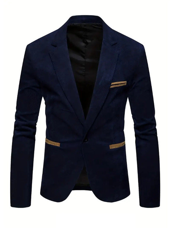 Herren modischer Wildlederblazer mit strukturierter Oberfläche Aliams