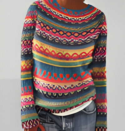 Gia - Modischer Strickpullover mit O-Ausschnitt