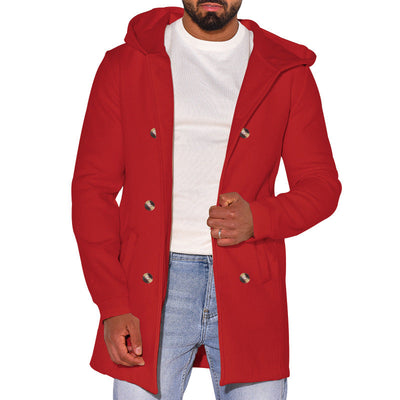 Herren modische Parkajacke mit praktischen Taschen und Kapuze Aliams