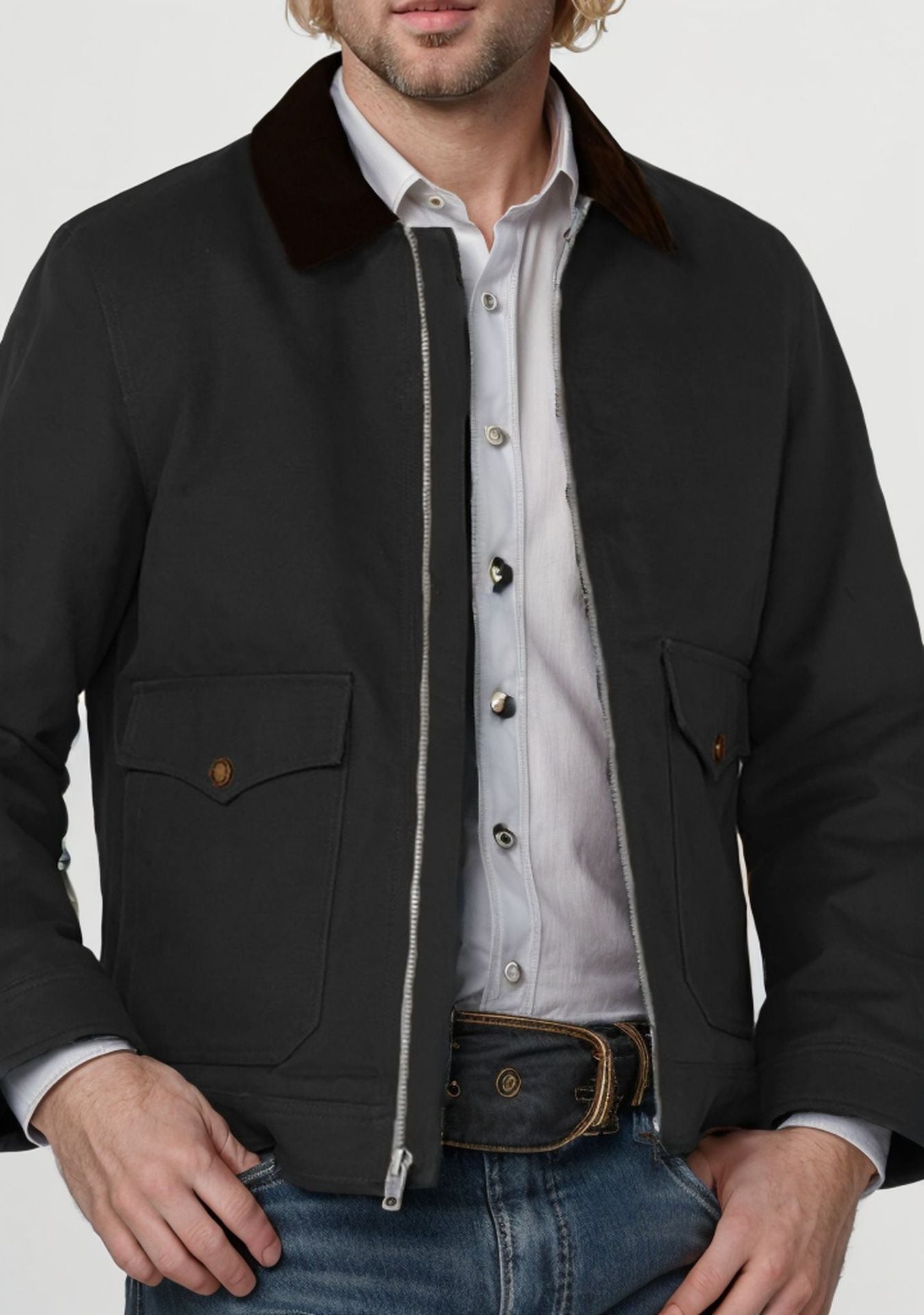 Herren Übergangsjacke mit klassischem Design und bequemen Taschen Aliams