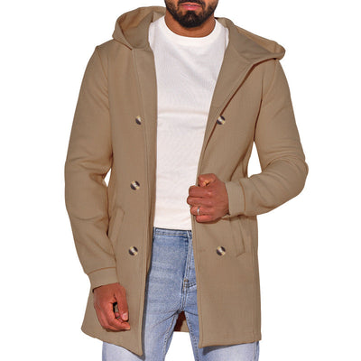 Herren modische Parkajacke mit praktischen Taschen und Kapuze Aliams