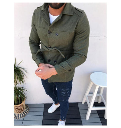 Herren modische und funktionale Trenchcoat-Jacke Aliams
