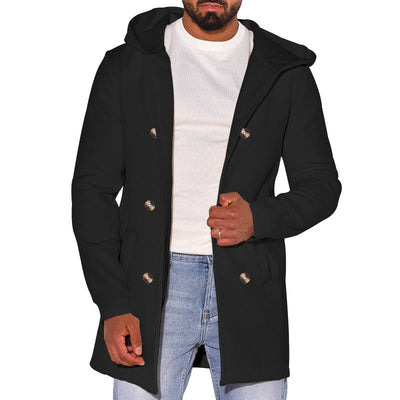 Herren modische Parkajacke mit praktischen Taschen und Kapuze Aliams