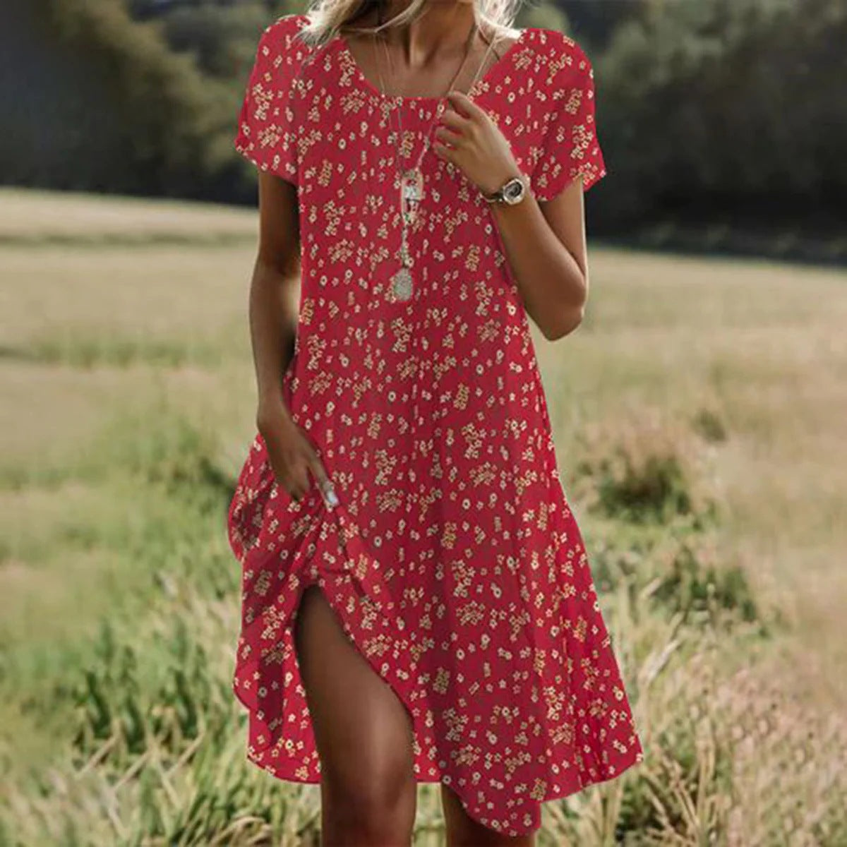 Kleid im vintage-stil für frauen