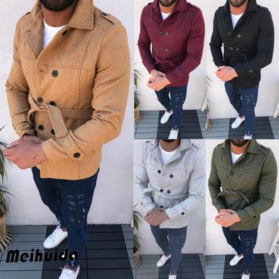 Herren modische und funktionale Trenchcoat-Jacke Aliams
