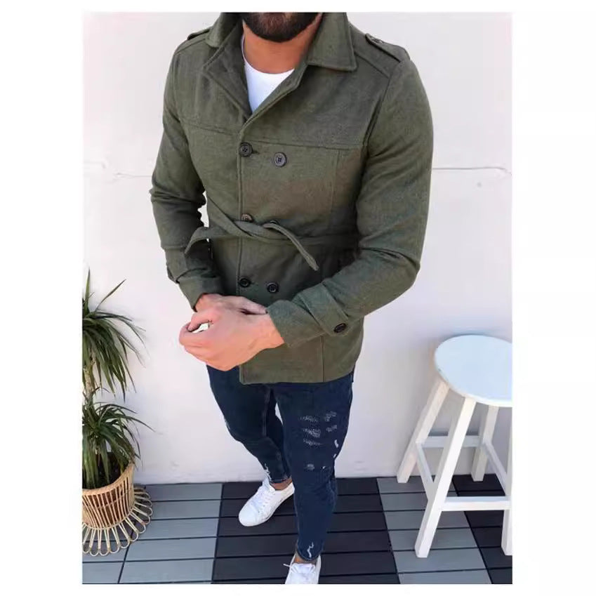 Herren modische und funktionale Trenchcoat-Jacke Aliams
