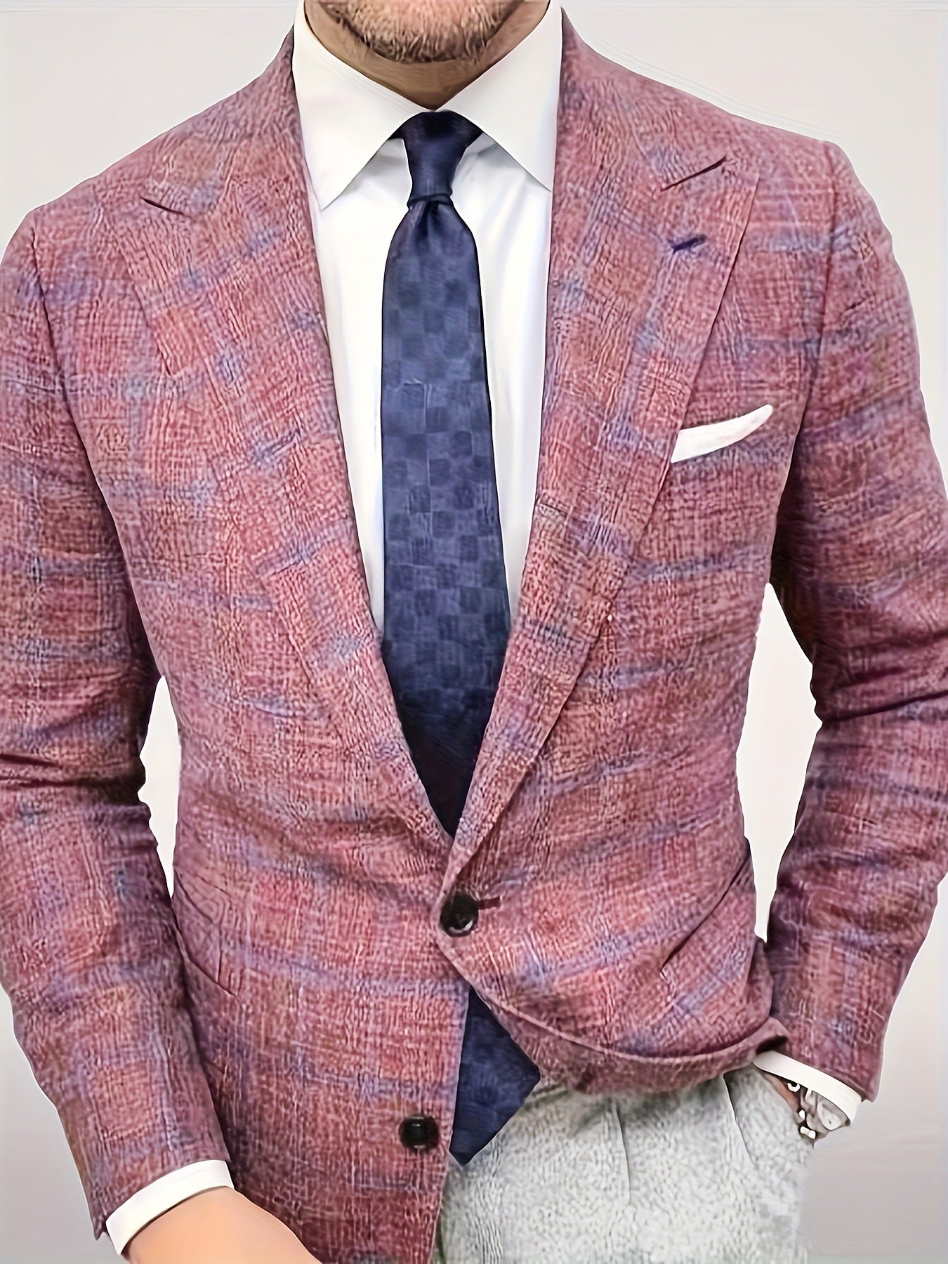 Herren stilvoller karierten Blazer Aliams