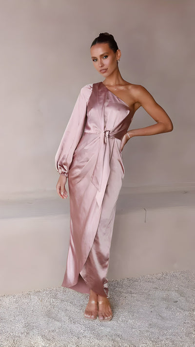 Beric | Satin-Maxi-Kleid