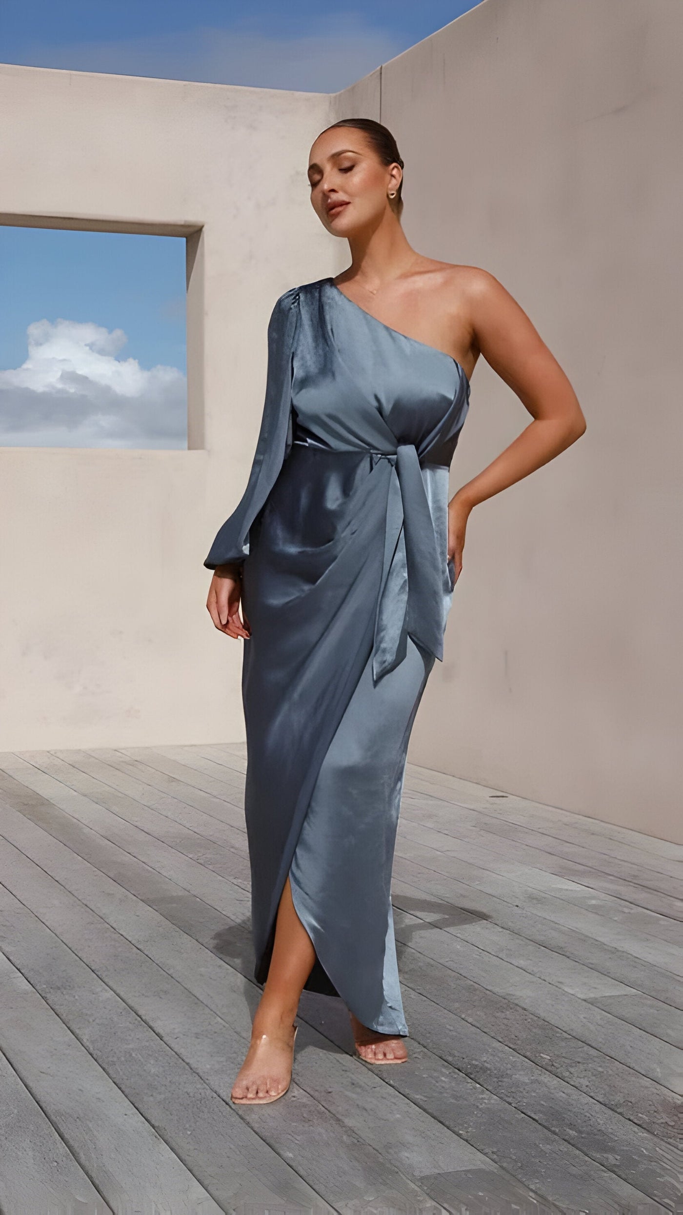 Beric | Satin-Maxi-Kleid
