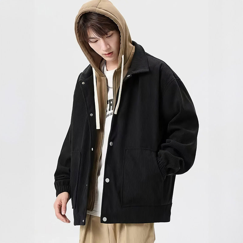 Cordjacke mit Kapuze für Männer - Gefüttert