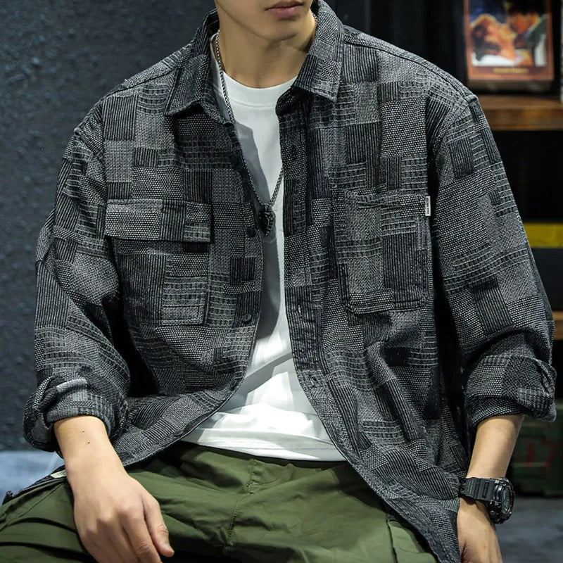 Oberhemd – mit Knöpfen – langärmlig – Sakko – Herrenbekleidung