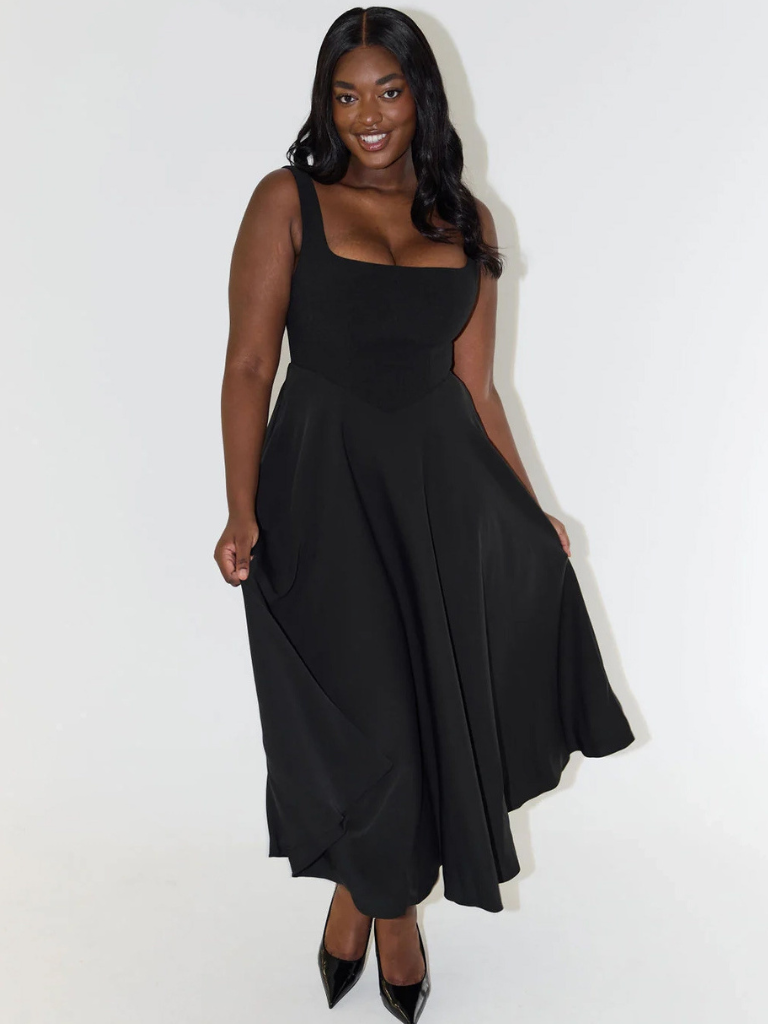 MIRAVO | Feminines Midi-Kleid mit französischem Flair