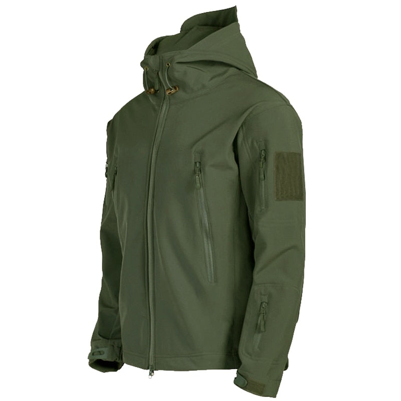 Outdoor-Jacke – Wasserdichte Windjacke mit Kapuze und Fleecefutter für Herren