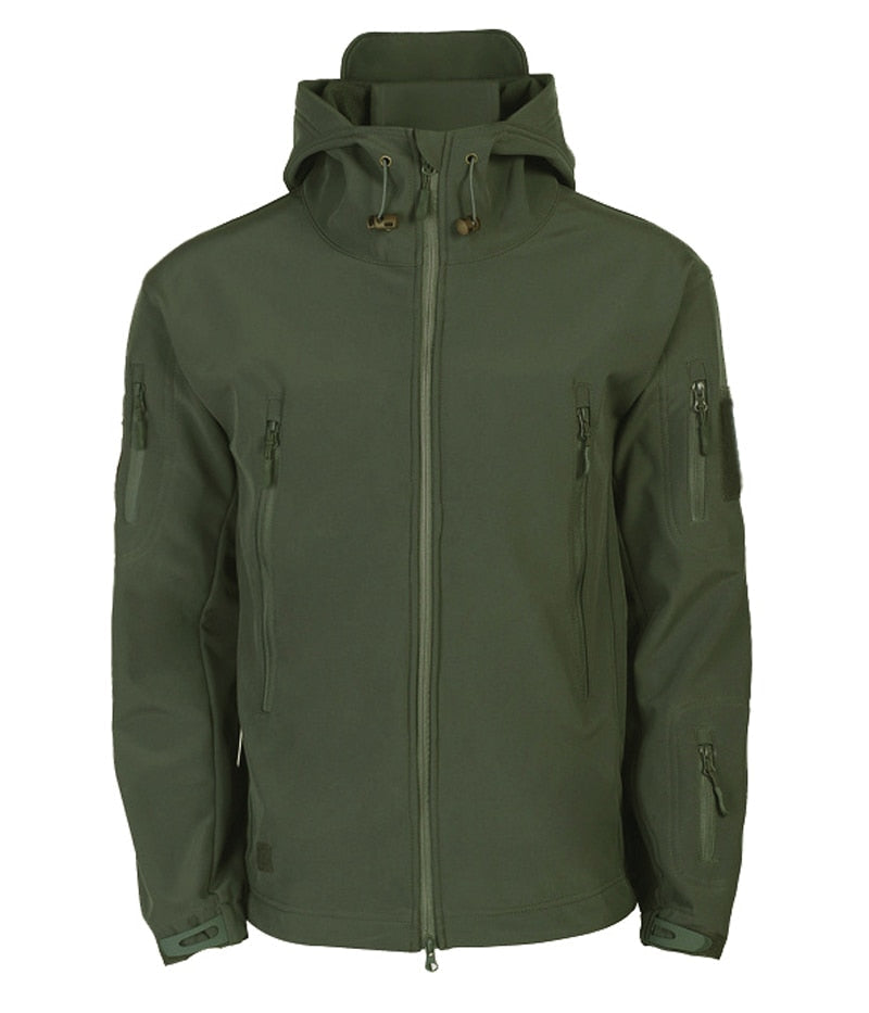 Outdoor-Jacke – Wasserdichte Windjacke mit Kapuze und Fleecefutter für Herren