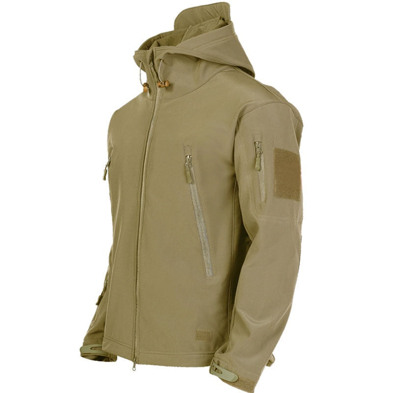Outdoor-Jacke – Wasserdichte Windjacke mit Kapuze und Fleecefutter für Herren