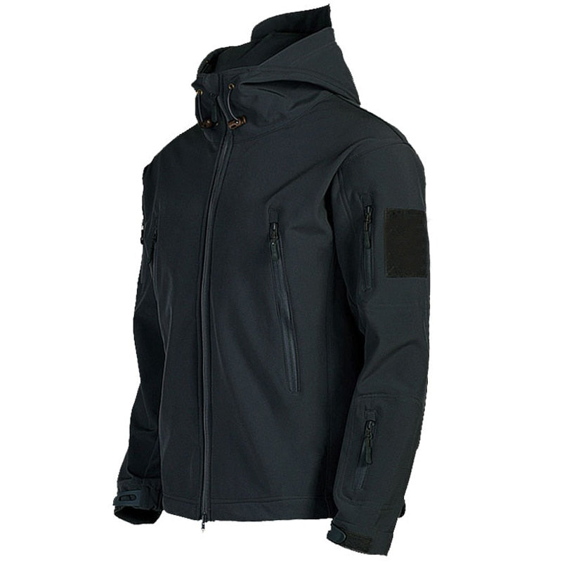 Outdoor-Jacke – Wasserdichte Windjacke mit Kapuze und Fleecefutter für Herren
