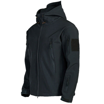 Outdoor-Jacke – Wasserdichte Windjacke mit Kapuze und Fleecefutter für Herren