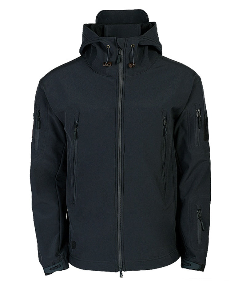 Outdoor-Jacke – Wasserdichte Windjacke mit Kapuze und Fleecefutter für Herren