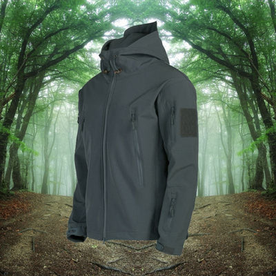 Outdoor-Jacke – Wasserdichte Windjacke mit Kapuze und Fleecefutter für Herren