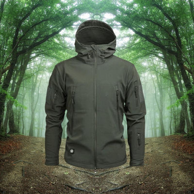 Outdoor-Jacke – Wasserdichte Windjacke mit Kapuze und Fleecefutter für Herren