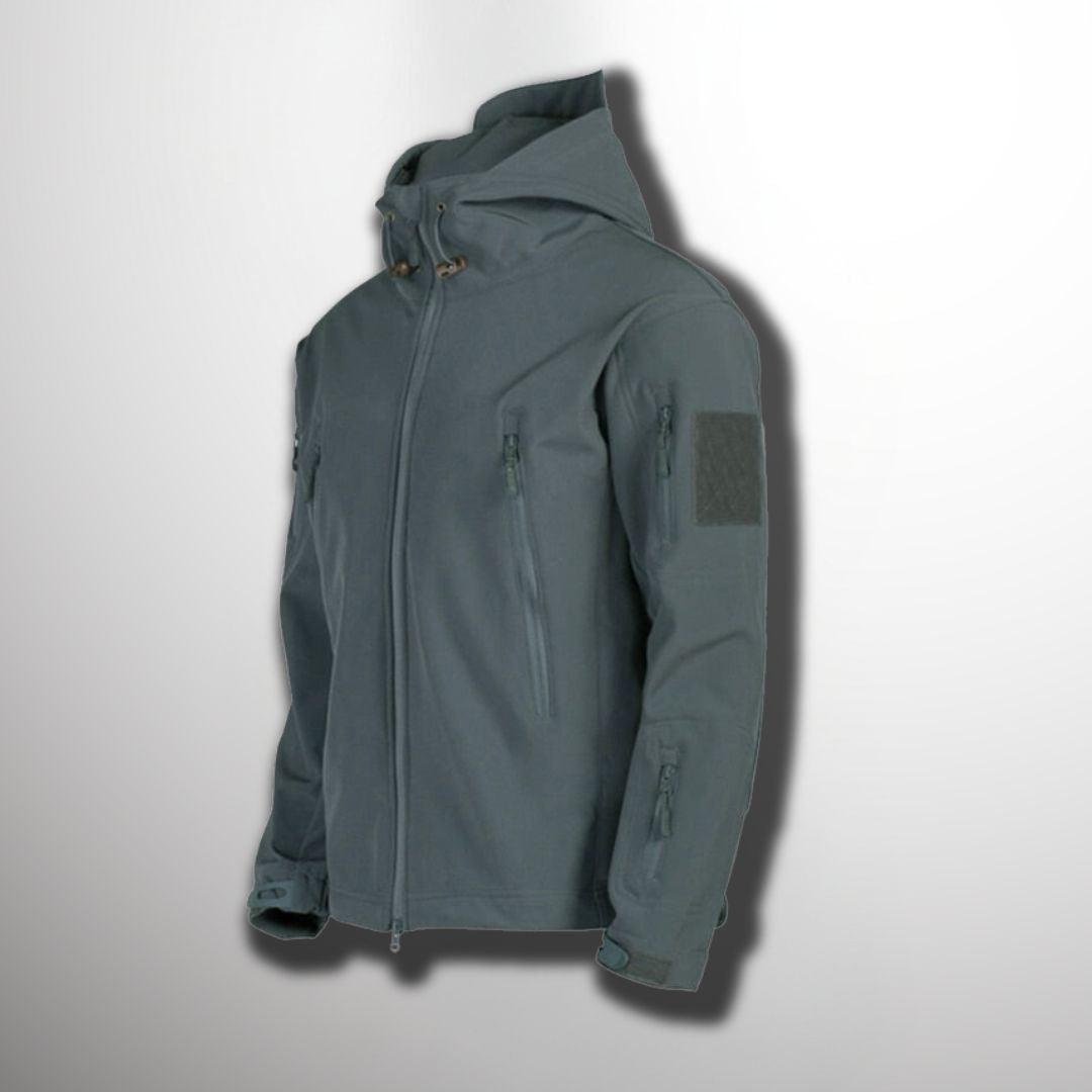 Outdoor-Jacke – Wasserdichte Windjacke mit Kapuze und Fleecefutter für Herren